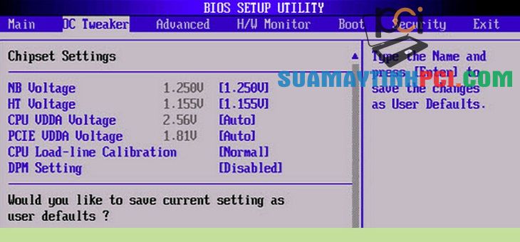 Giao diện BIOS