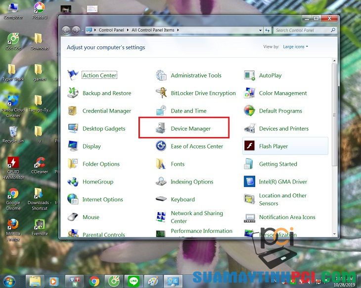 chọn Device Manager 