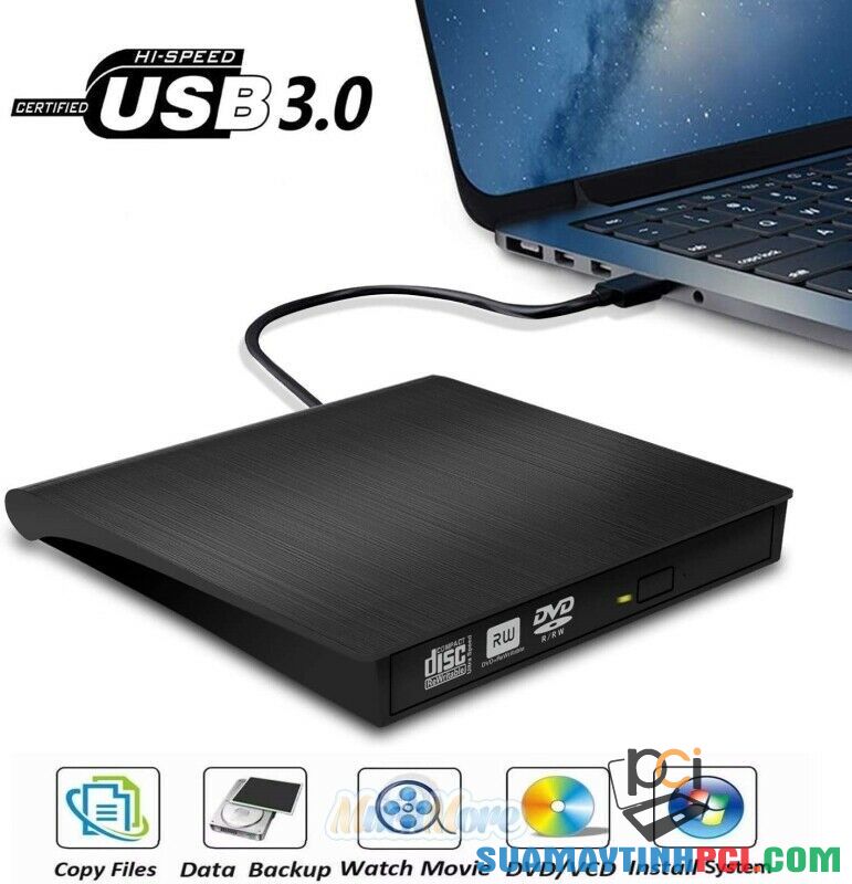 External DVD Drive USB 3.0 CD/DVD+/-RW Drive/DVD Player for Laptop PC Mac  Black | eBay