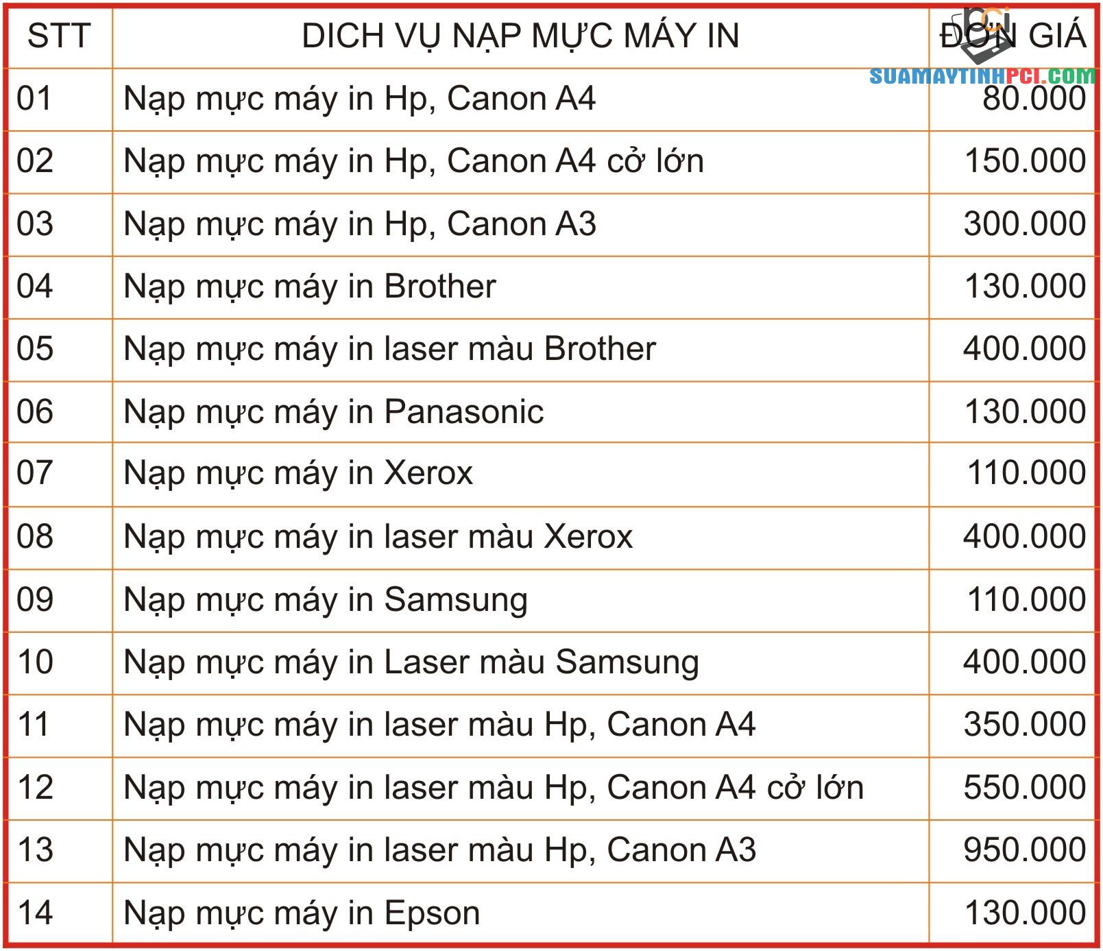  Dịch Vụ Nạp Mực Máy In Đường 179 Quận 9