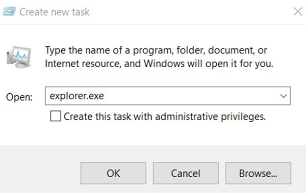 Khởi động lại File Explorer thông qua Task Manager