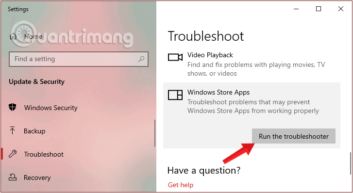 Sử dụng Troubleshooter để sửa lỗi không dùng được thanh taskbar