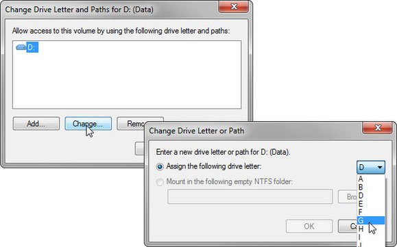 Cách thay đổi các ký tự ổ đĩa trên Windows 7