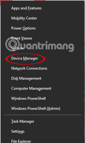 Mở Device Manager