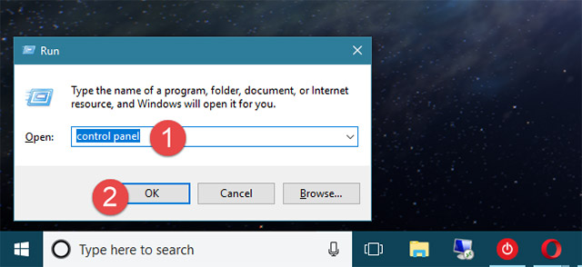 Sử dụng cửa sổ Run (áp dụng cho tất cả các phiên bản Windows)
