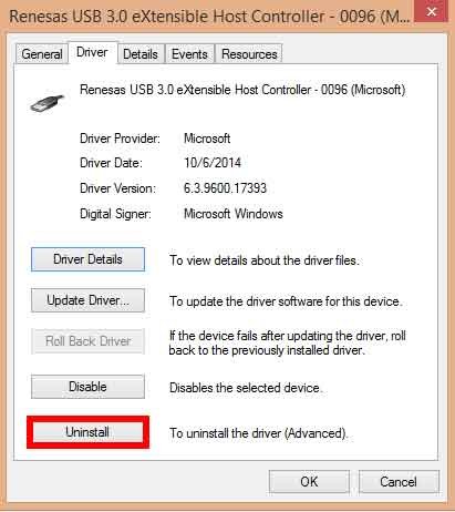 Windows has stopped this device because it has reported problems. (Code 43) uninstall driver