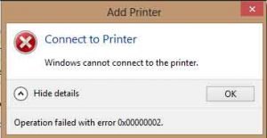lỗi windows cannot connect to the printer 1