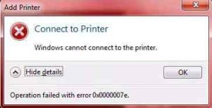 lỗi windows cannot connect to the printer 2