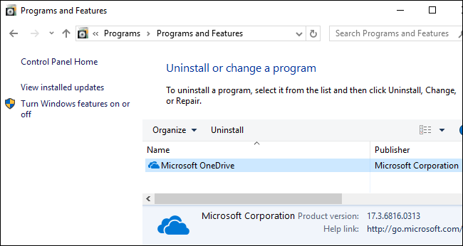 Remove onedrive windows 10 uninstall