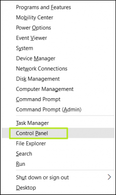 select control panel