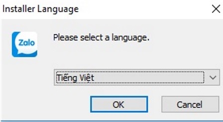 chọn ngôn ngữ cài Zalo cho laptop
