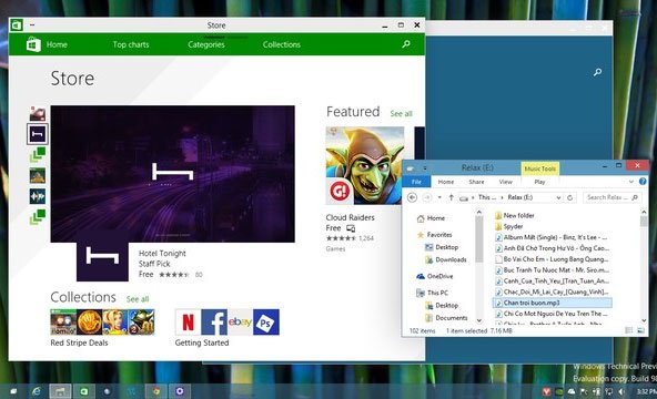 Một số thủ thuật hay cho Windows 10 Technical Preview