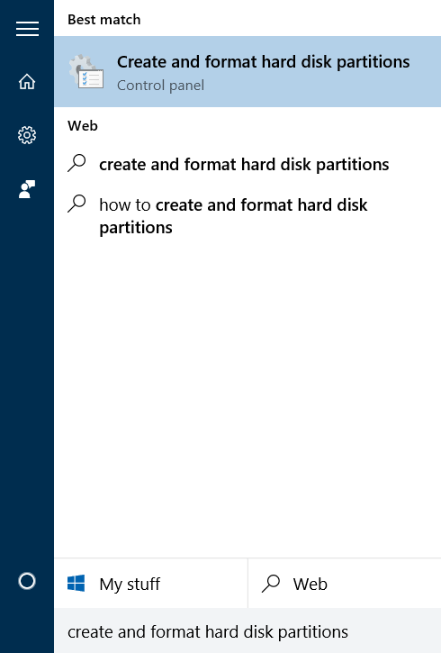 create and format hard disk partitions