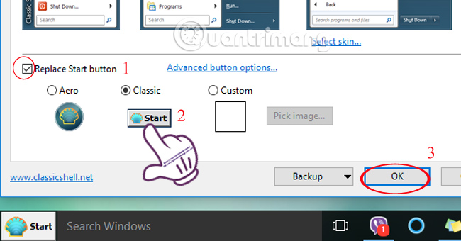 Cách đưa nút Start Windows 7 lên máy tính Windows 10
