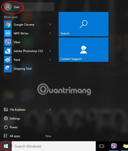 Thay đổi hình đại diện trên Windows 10