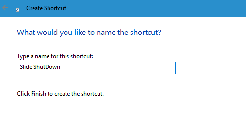 đặt tên cho Shortcut 