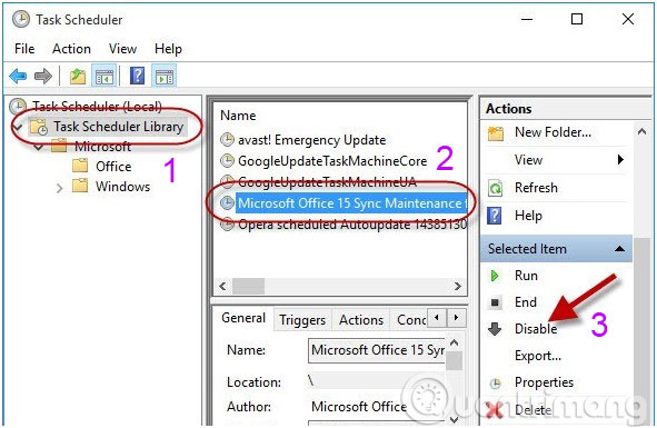 Vô hiệu hoá Microsoft Office 15 Sync Maintenance 