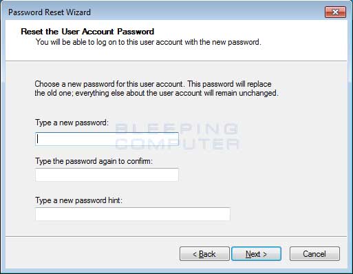 Tiếp theo tiến hành tạo một mật khẩu mới