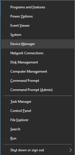 click chọn Device Manager
