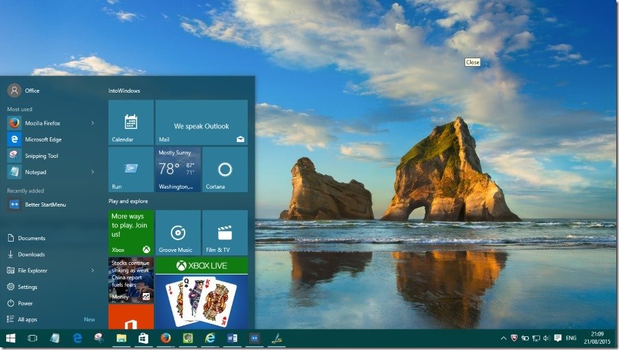 Start Menu trên Windows 10