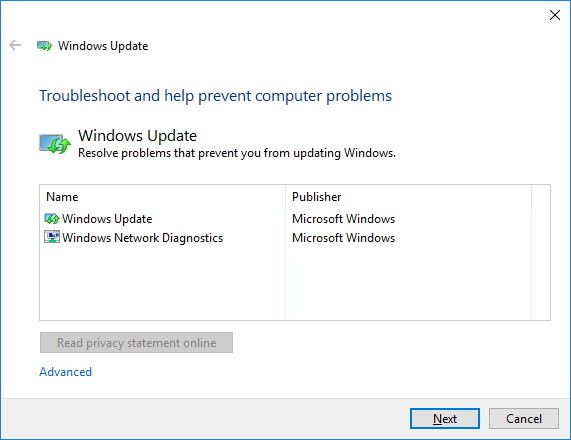  chọn Windows Update