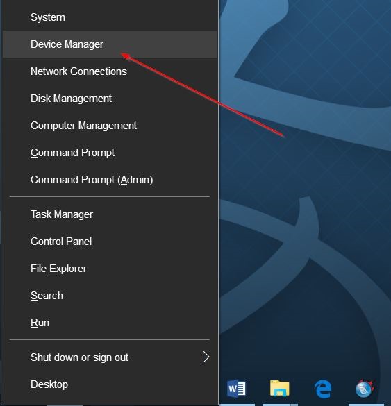 chọn Device Manager