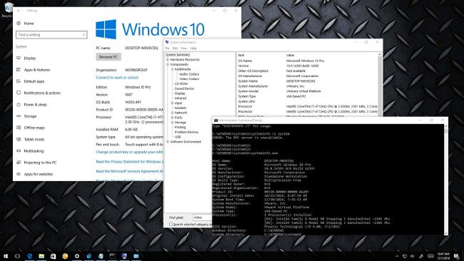Cách kiểm tra chi tiết cấu hình hệ thống Windows 10