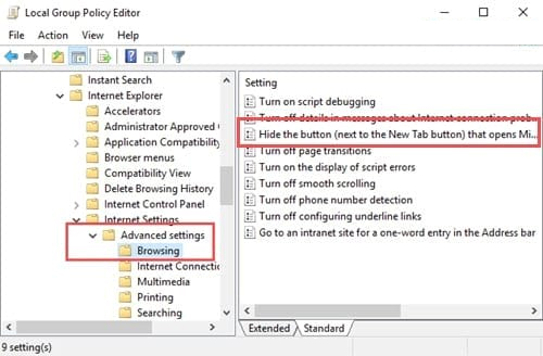 Truy cập trong Local Group Policy Editor