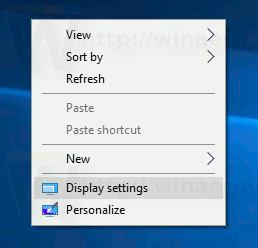 Display settings