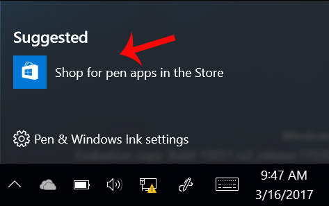 Quảng cáo tại Windows Ink