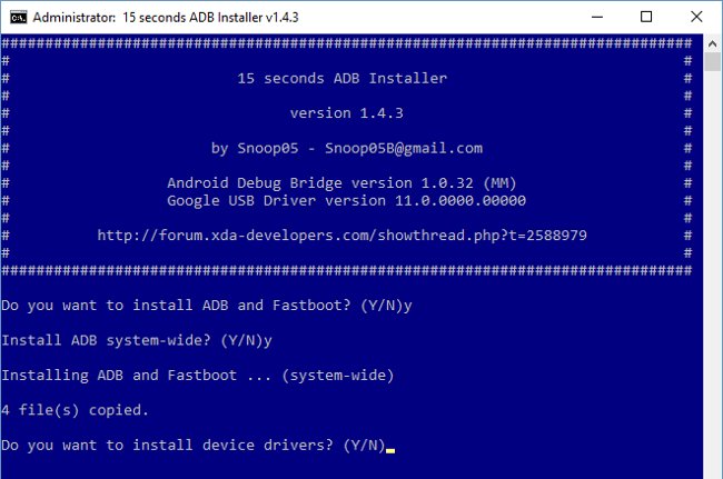 Phần mềm 15 seconds ADB Installer