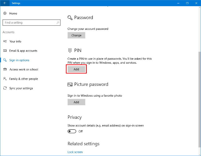 Cách tạo mã PIN phức tạp để đăng nhập Windows 10