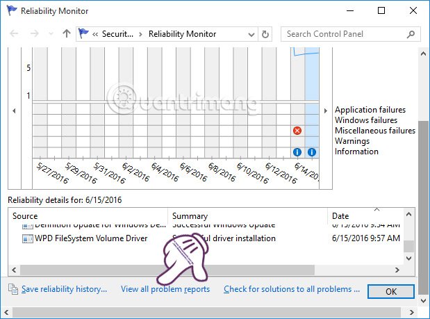 Windows Reliability Monitor