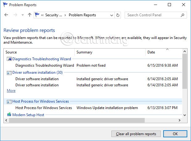 Windows Reliability Monitor