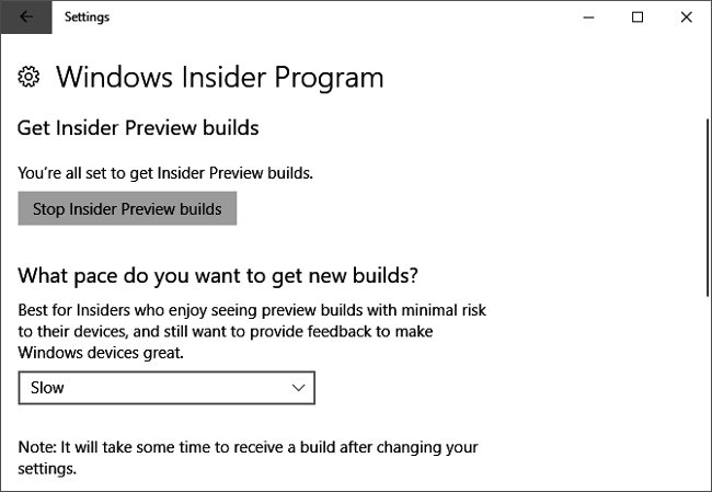 Sử dụng Insider Program trong Windows 10