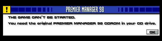 Game Premier Manager 98 hoạt động trên Windows 10