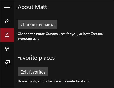 Thay đổi tên gọi của bạn trong Cortana