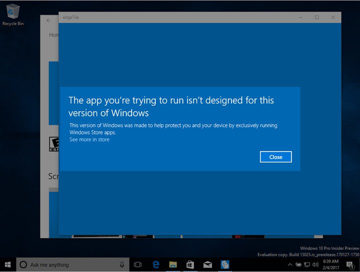 Windows 10 Cloud chặn ứng dụng trên Store
