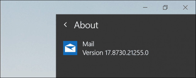 Phần About của Mail