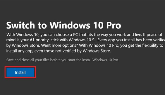 Nhấn chọn nút Install