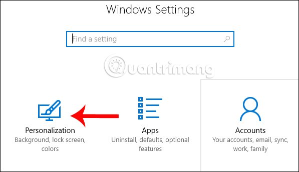 Giao diện Windows Settings 