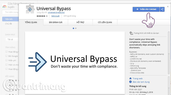 Universal Bypass cho Chrome