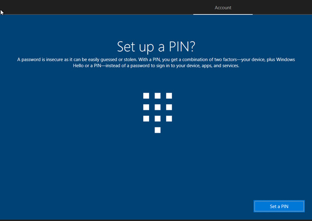 April 2018 Update yêu cầu người dùng sử dụng mã PIN để đăng nhập