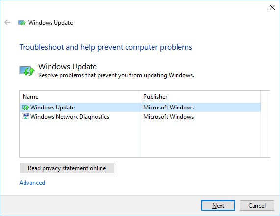 Công cụ Windows Update Fixlt