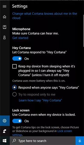 Bật Cortana và định cấu hình lại cho micro