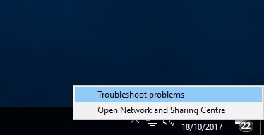 Chọn Troubleshoot problems