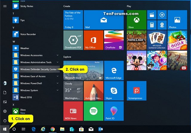 Cách mở Windows Security trong Windows 10 3