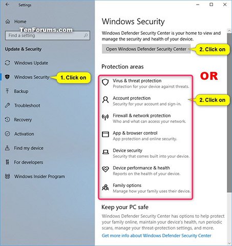 Cách mở Windows Security trong Windows 10 4