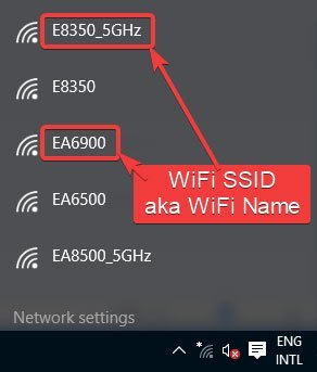 Tìm tên SSID của WiFi