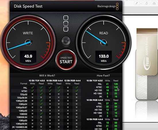 - Kiểm tra tốc độ đọc/ghi bằng Disk Speed Test